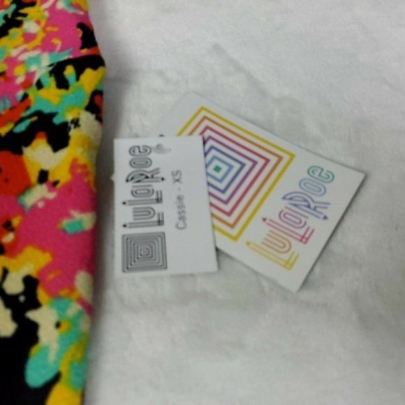 NWT LulaRoe Cassie Skirt Womens Size XS Extra Small Multicolor Stretch - Picture 3 of 8